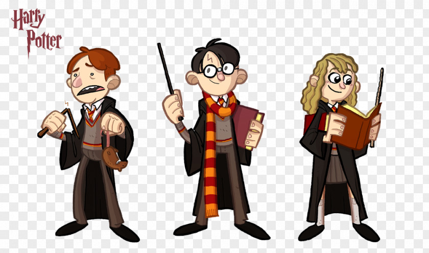 Harry Ron And Hermione Fiction Human Behavior Illustration Character PNG