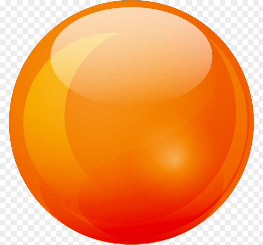 Marble Ball, Orange. PNG