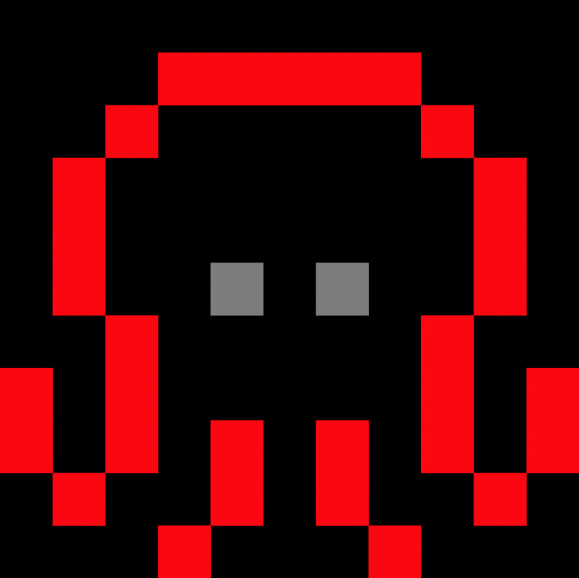 Space Invaders Pixel Art Drawing PNG