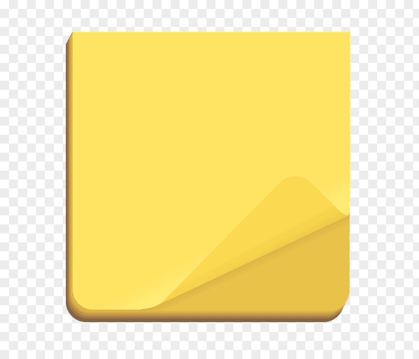 Sticky Note Yellow Angle Font PNG