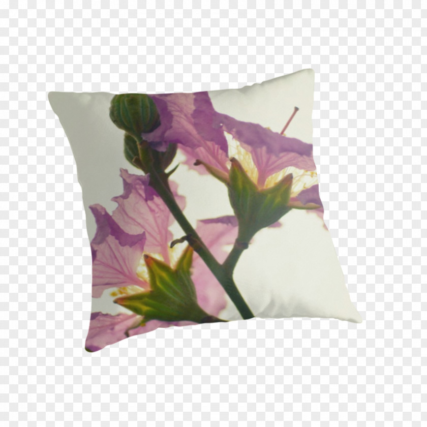 Crepe Myrtles Throw Pillows Lilac Lavender Cushion Violet PNG