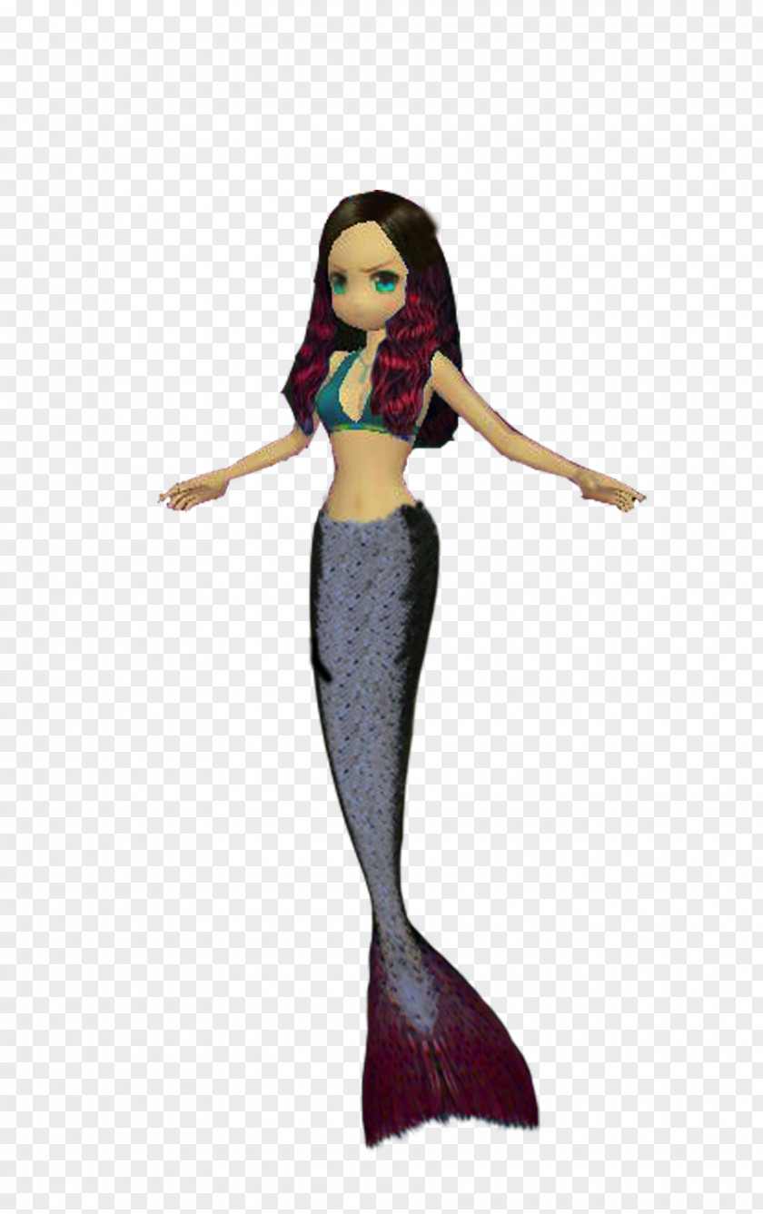 Mermaid Tail Doll Barbie Figurine Character Legendary Creature PNG
