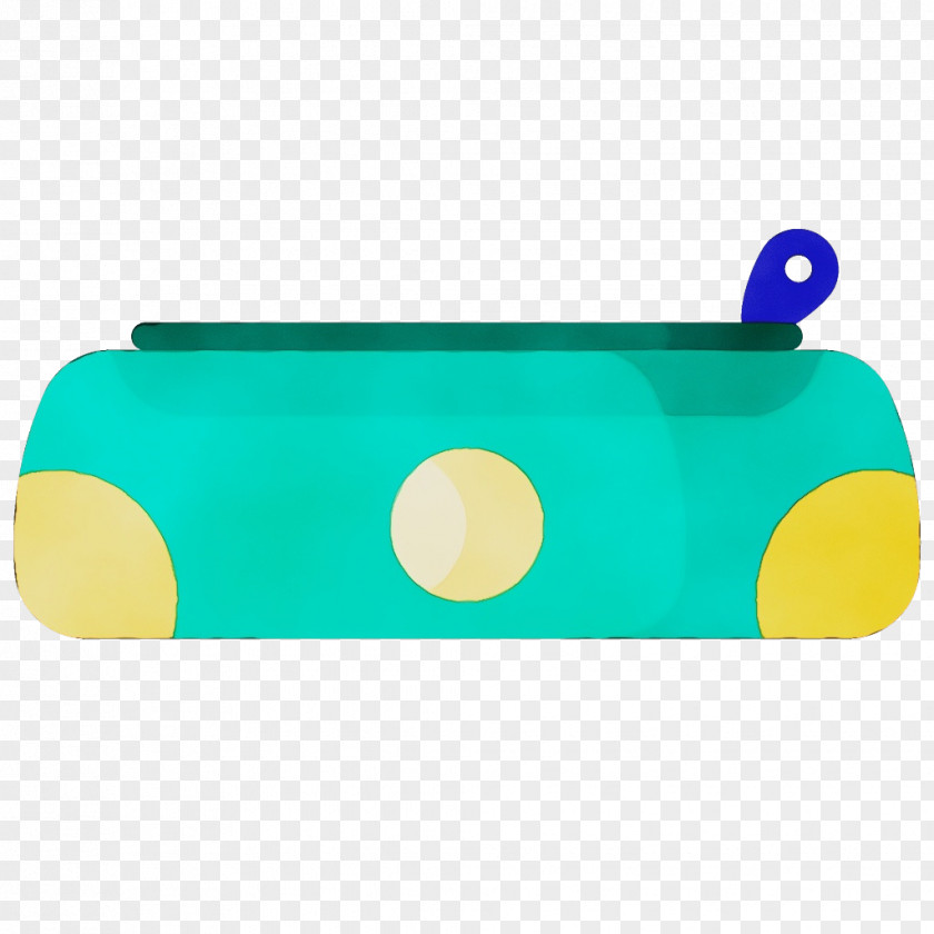 Turquoise Yellow Pencil Case Rectangle PNG