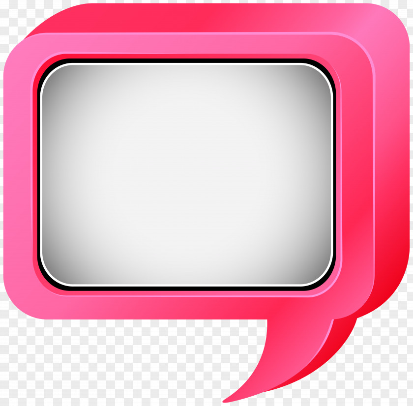 Bubble Speech Pink Clip Art Text Picture Frame Red PNG
