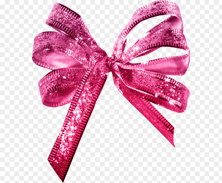 Pink Ribbon Violet Magenta Glitter PNG