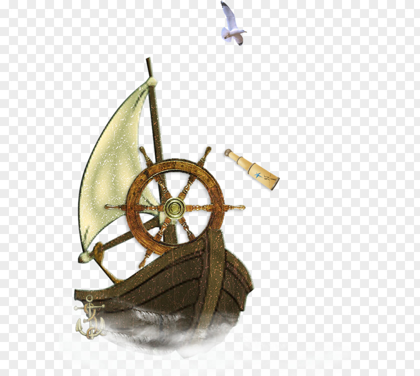 Boat Ship's Wheel Caravel Anchor PNG