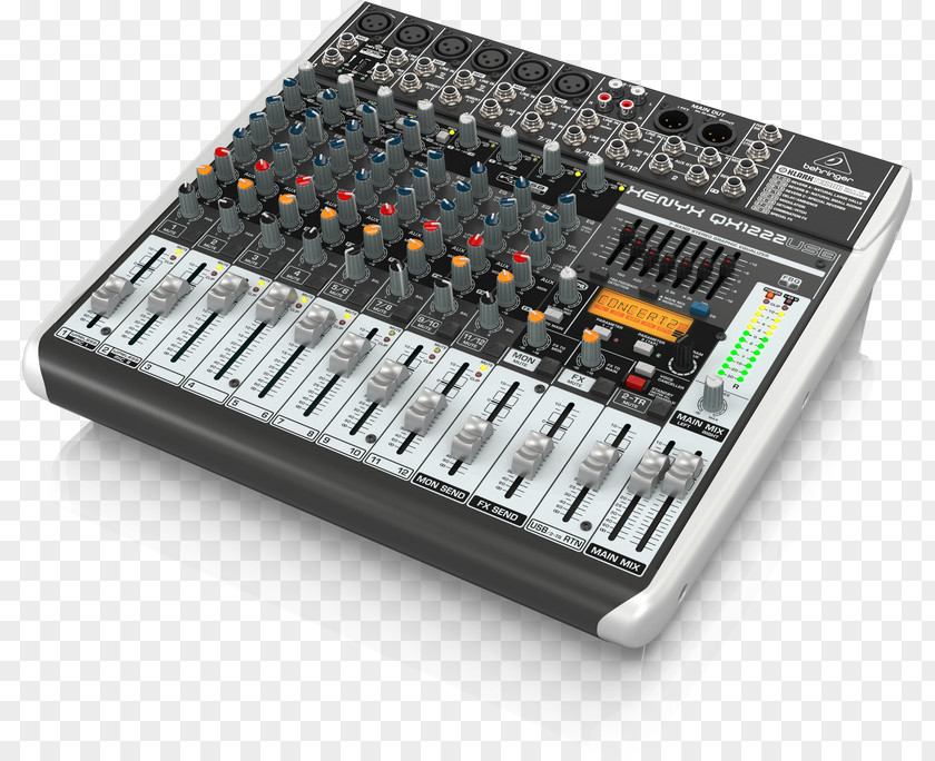 Digital Display Audio Mixing Behringer Xenyx QX1222USB Mixers Sound Cards & Adapters Mixer PNG