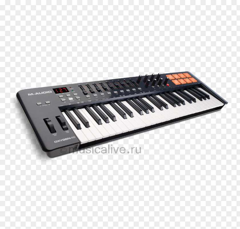 Keyboard M-Audio Oxygen 49 MK IV MIDI 61 Keystation II PNG