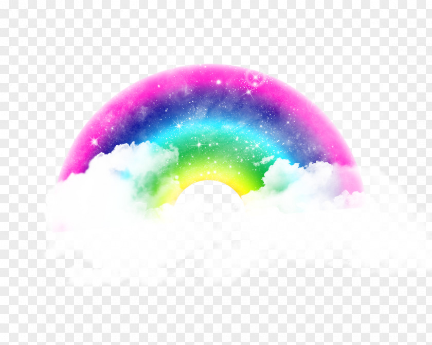 Photoscape Effects Rainbow Cloud Drawing Desktop Wallpaper PNG