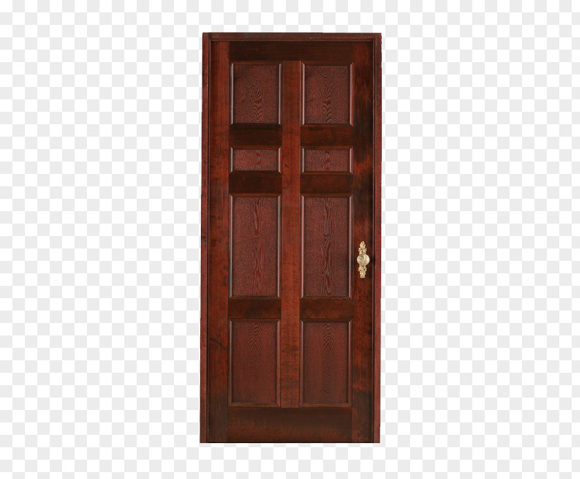 Closed Brown Teak Doors Hardwood Wood Stain Door PNG