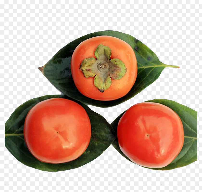 Persimmon On The Leaves Japanese Tomato Crisp PNG