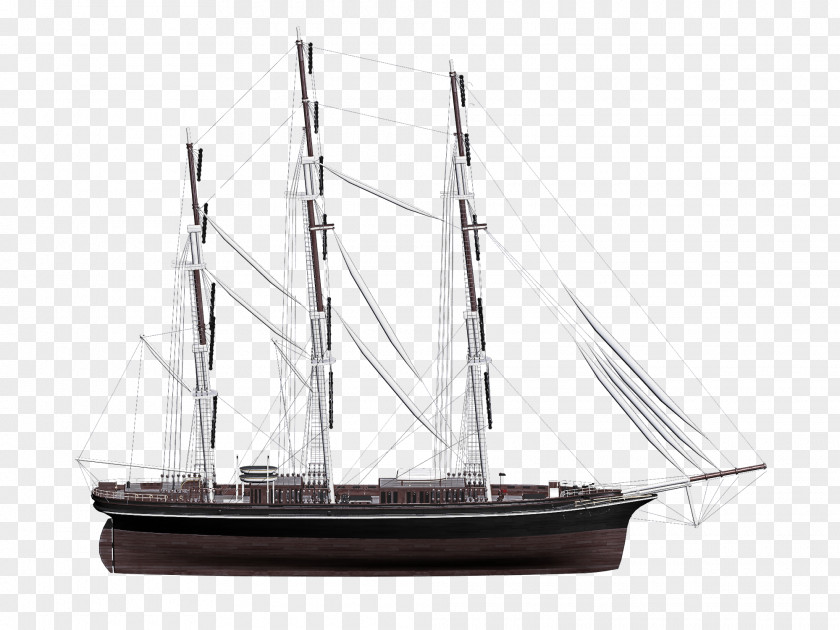 Sailing Ship Tall Vehicle Mast Barquentine PNG