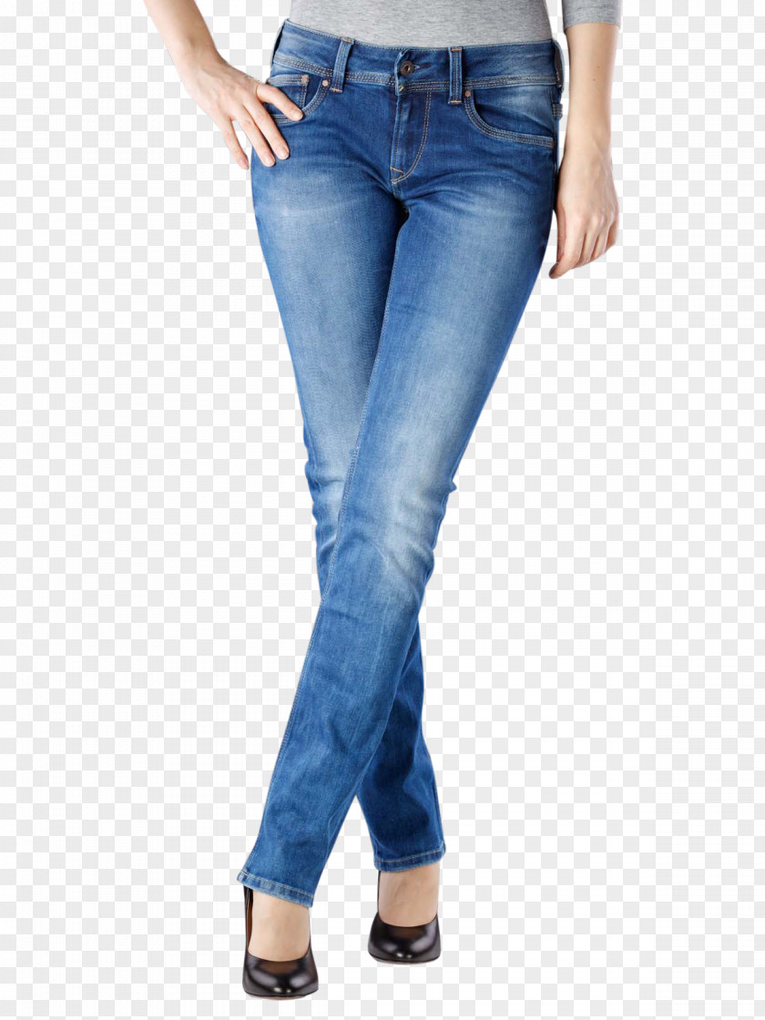 Slim Woman Pepe Jeans Denim Pants Leggings PNG