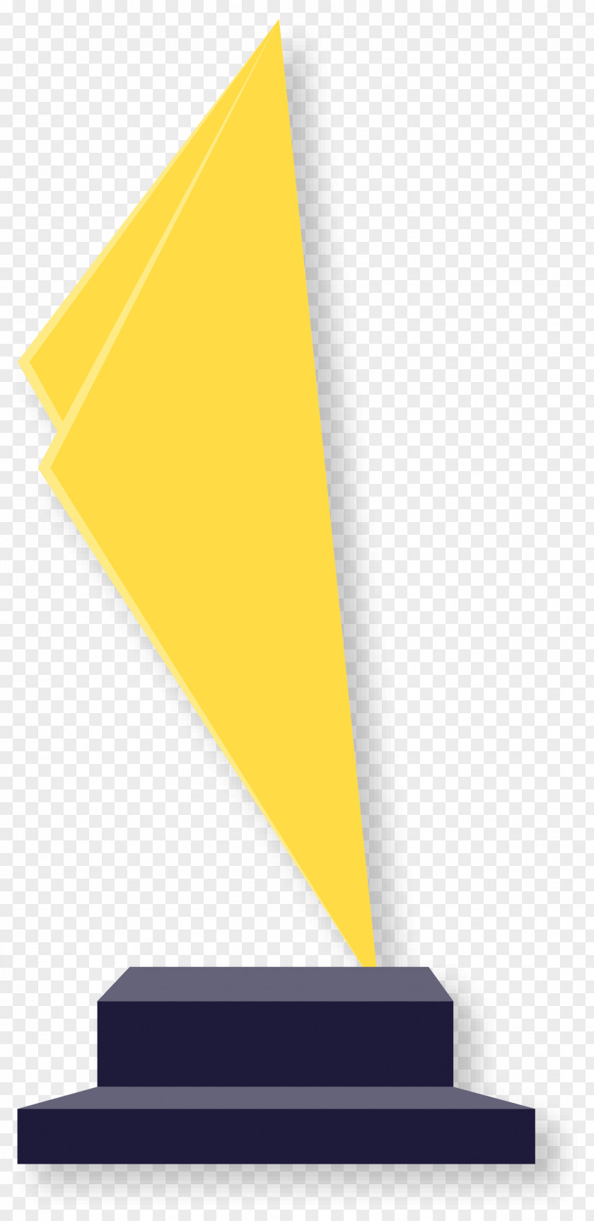 Gold Medal Vector Trophy Material Line Triangle Yellow PNG