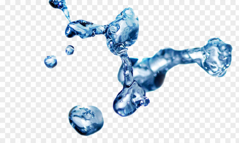 Blue Water Droplets Drop Splash Wallpaper PNG