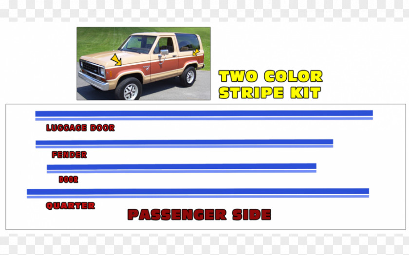 Colored Stripes Bumper Ford Bronco II Car 1996 PNG