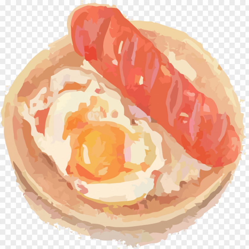 Hand-painted Eggs And Hot Dogs Dog Breakfast Mousse PNG