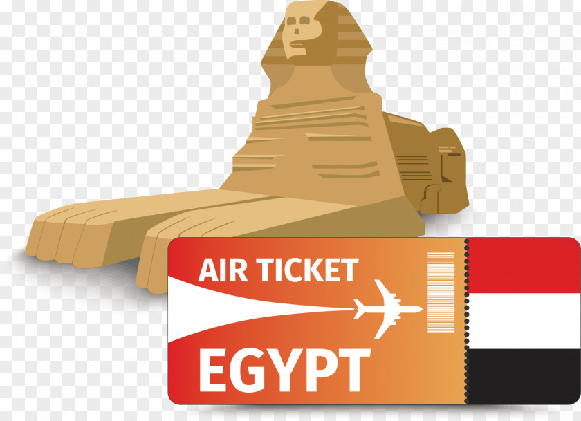 Egypt Vector Great Sphinx Of Giza Airline Ticket Icon PNG