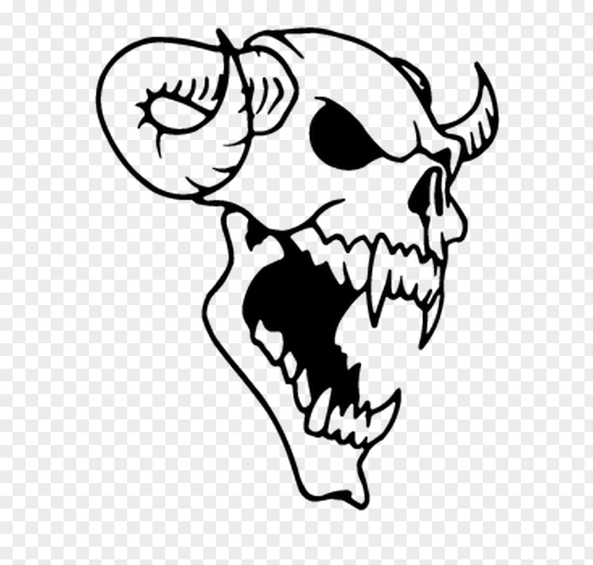 Skull Sticker Drawing PNG