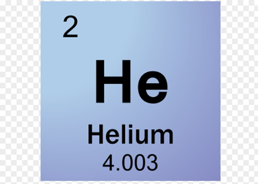 Helium Periodic Table Symbol Chemical Element Gas PNG