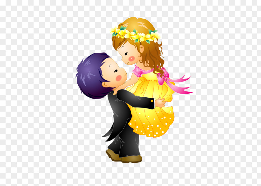 Hugging Couple Hug Cartoon Illustration PNG