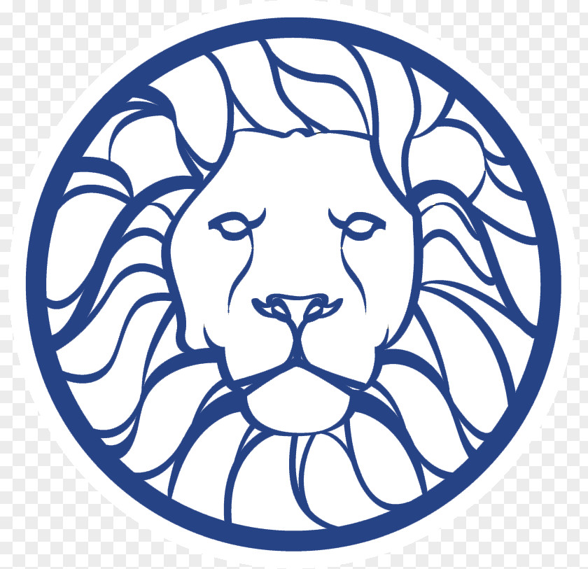 Lion Stained Glass Paint PNG