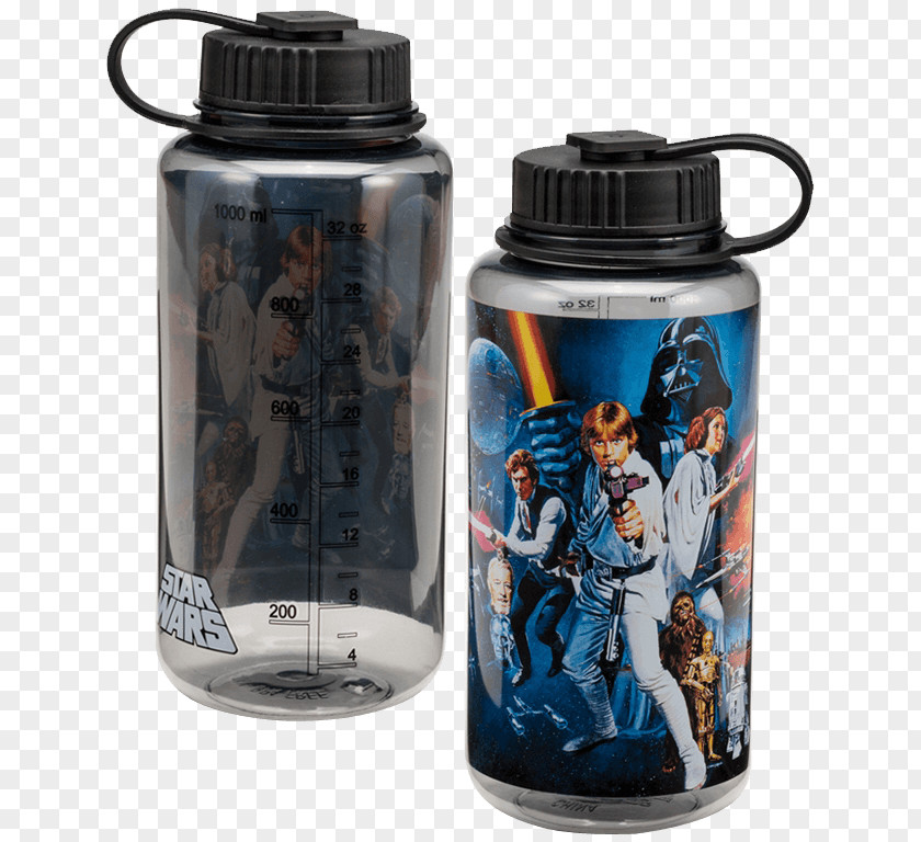Water War Bottles Star Wars Yoda Luke Skywalker BB-8 PNG
