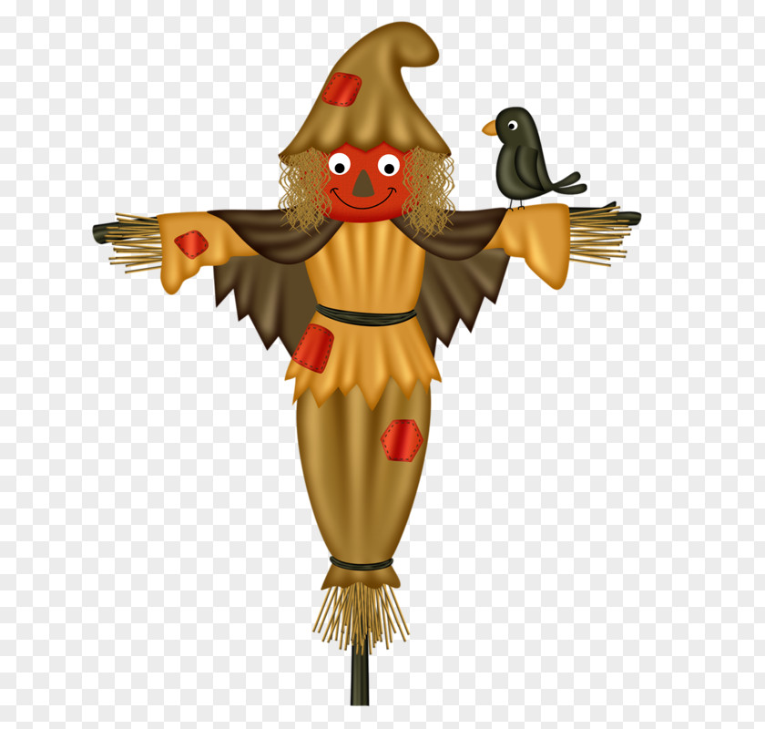 Cartoon Scarecrow Crows PNG