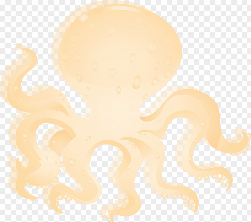 Octopus Yellow PNG