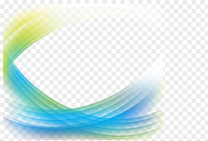 Science And Technology Blue Line Curve Euclidean Vector PNG