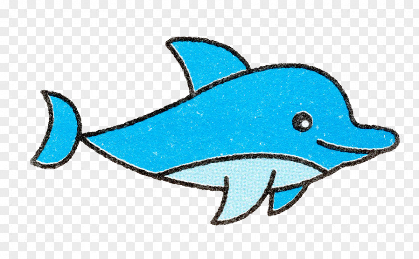 Lovely Hand-painted Blue Whale Dolphin Child Stroke Cuteness Painting PNG