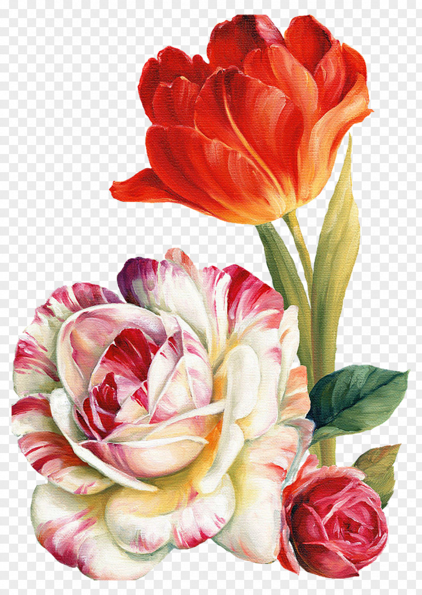 Watercolour Painting Art Decoupage Printmaking Floral Design PNG