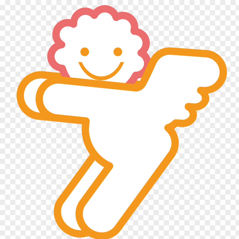 Hand-painted Children's Angel Baby Computer File PNG