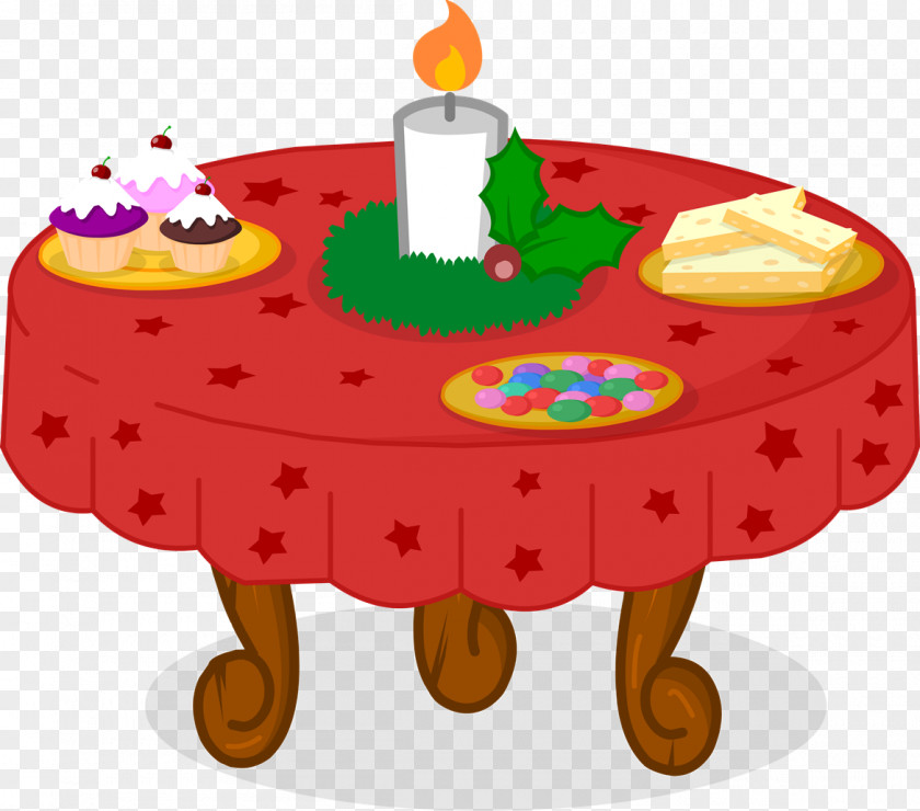 Santa Claus Table Christmas Decoration Animation PNG