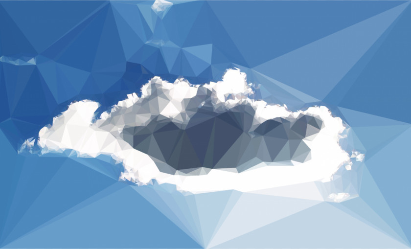 Sky Low Poly Blue Cloud Sunlight PNG