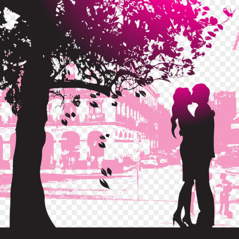 Couple Or Trouble People Silhouette Photography Illustration PNG