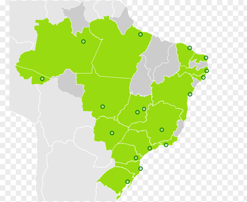Map Regions Of Brazil Southeast Region, South PNG