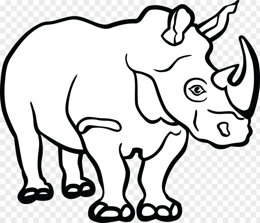 Design Rhinoceros Line Art Drawing Clip PNG