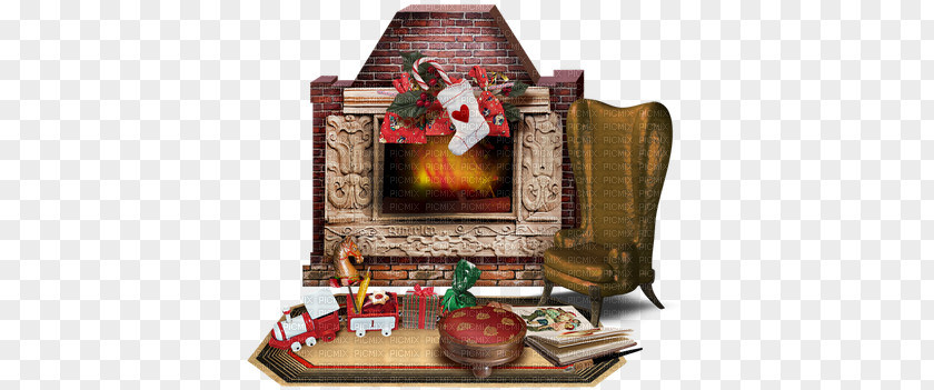 Santa Claus Fireplace Room Clip Art PNG