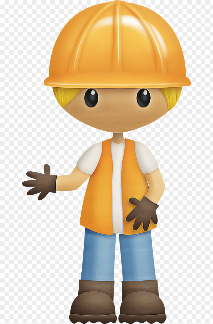 Cartoon Toy Figurine Action Figure Construction Worker PNG