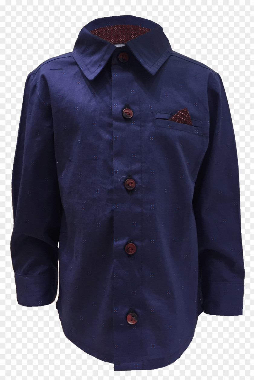 Chief Coat Cobalt Blue Electric Sleeve Button PNG
