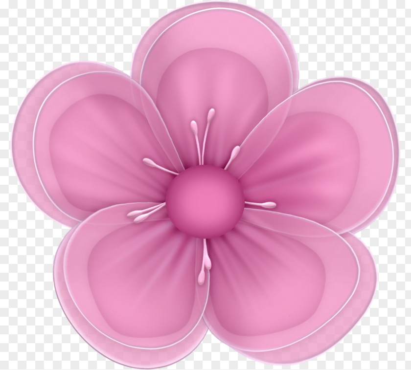 Flower Clip Art Openclipart Pink Flowers Image PNG