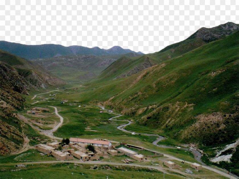 Winding Road Qinghai Tarim Basin Qaidam Gobi Desert Congo PNG