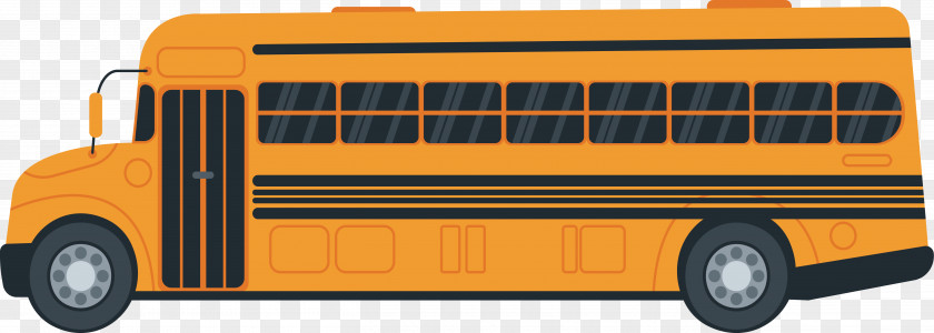 Yellow Safe School Bus Transport Icon PNG