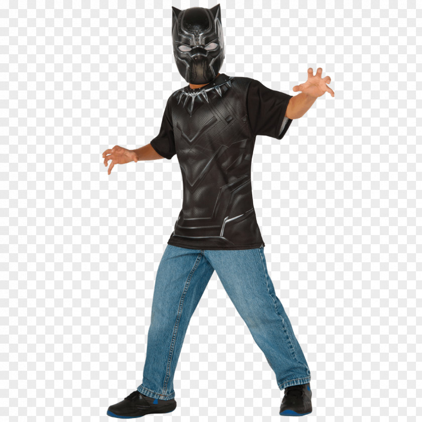 Black Panther Captain America Costume Party Mask PNG