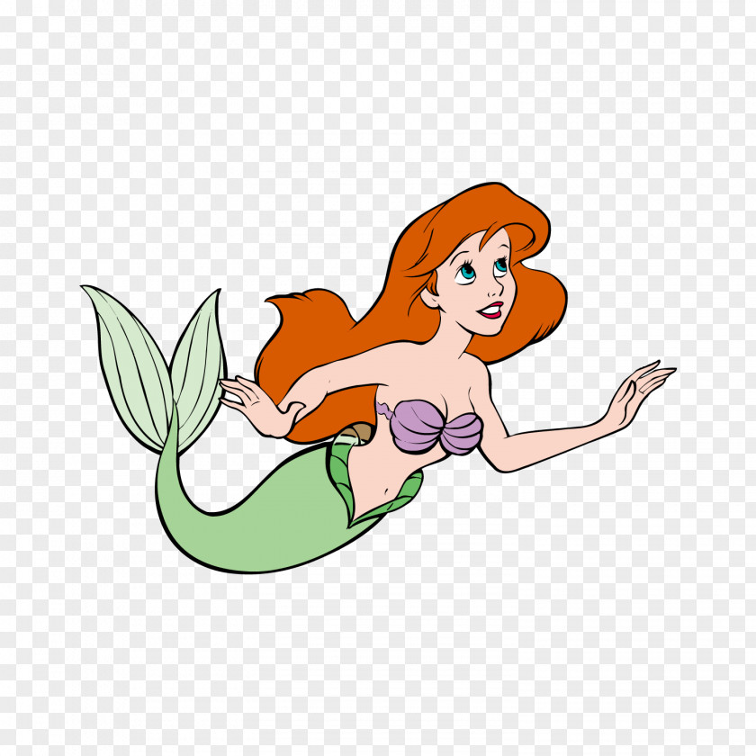 Cartoon Mermaid Vector Ariel Disney Princess Sticker The Walt Company PNG
