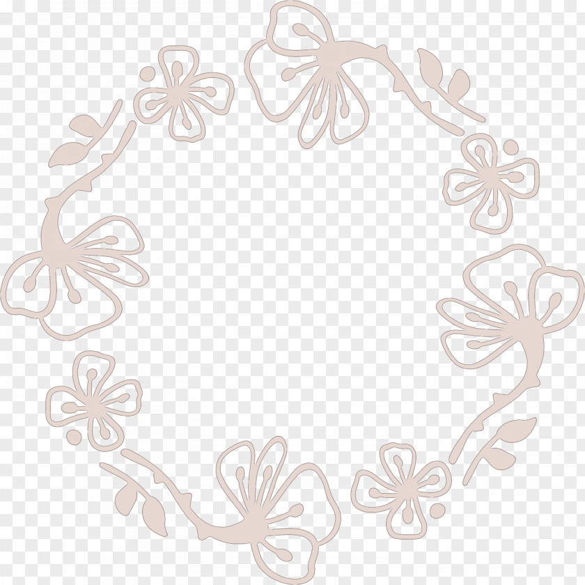 Floral Frame Flower Monogram PNG