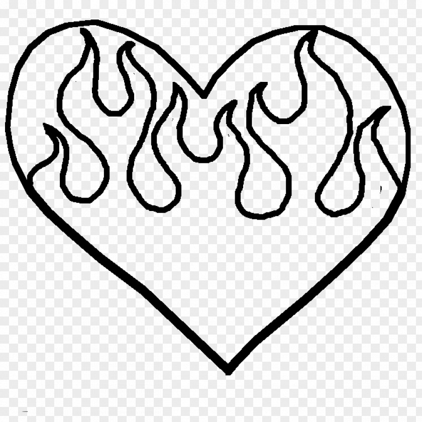 Heart Flame Drawing Art Sketch PNG
