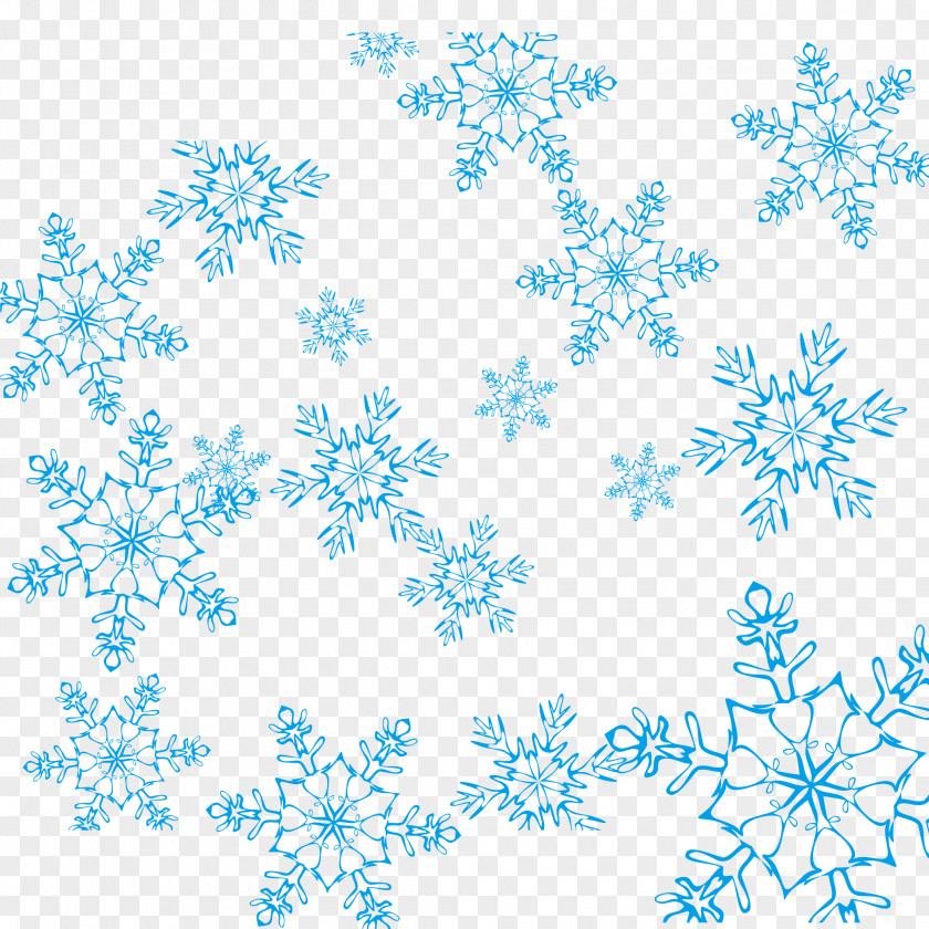 Blue Snowflake Vector PNG