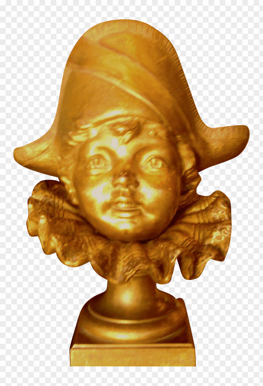 Classical Sculpture Bronze Figurine Bust PNG